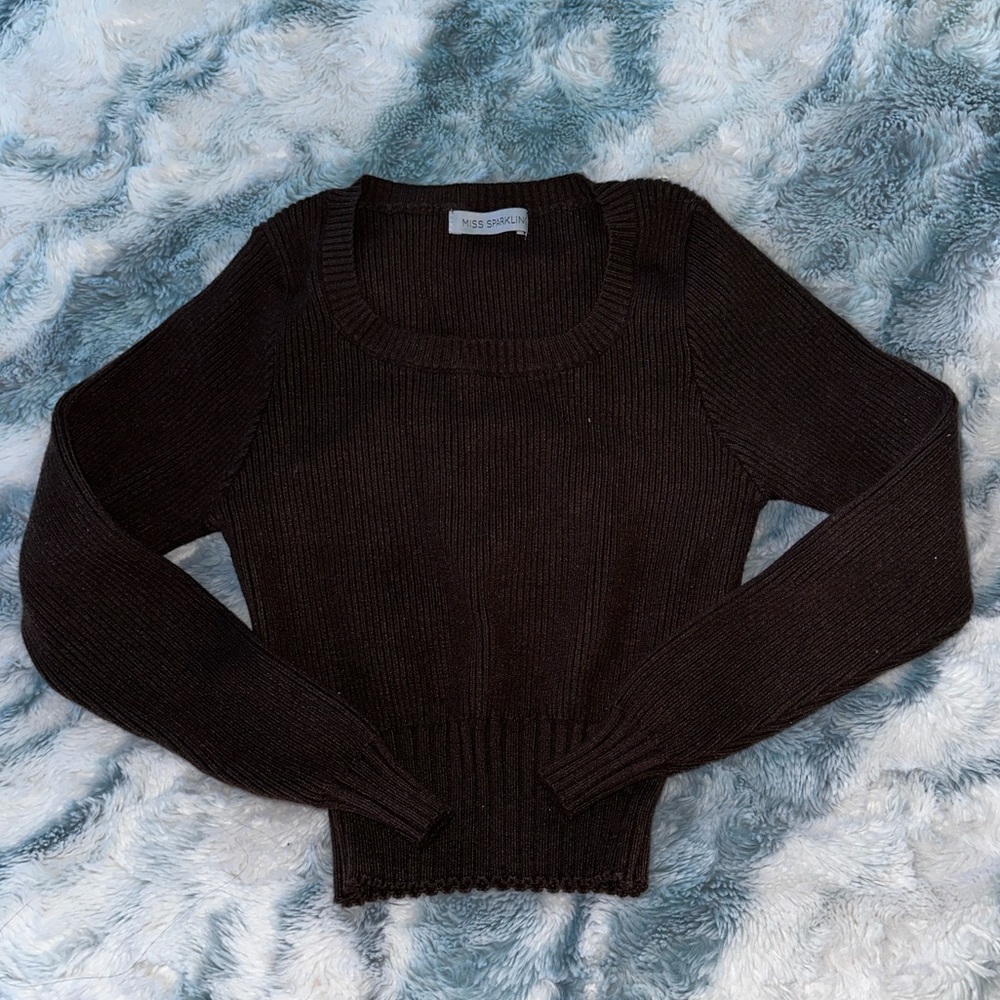MISS SPARKLING CROPPED SWEATER
